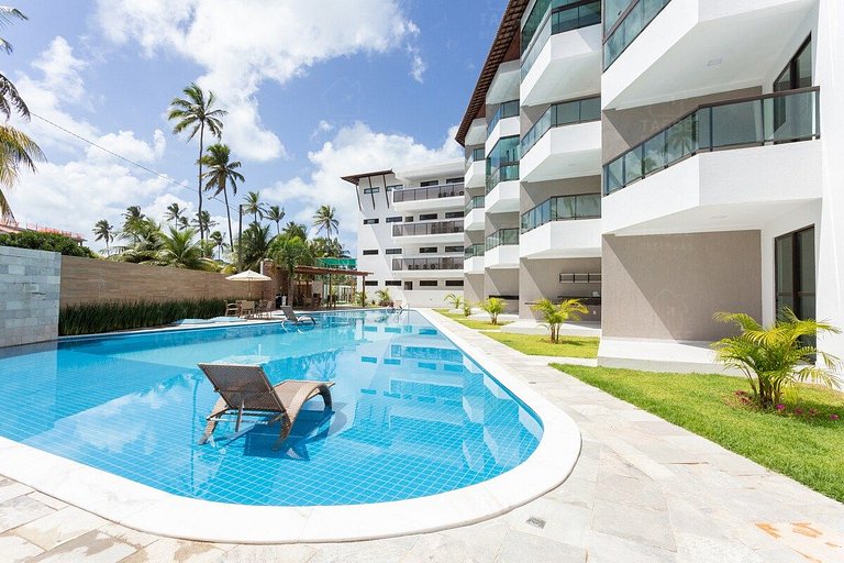 ALO304|Apt em Porto de Galinhas c/ vista p/ o Mar