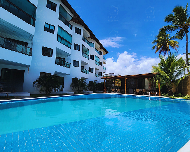 ALO304|Apt em Porto de Galinhas c/ vista p/ o Mar
