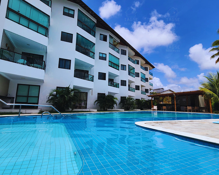 ALO304|Apt em Porto de Galinhas c/ vista p/ o Mar