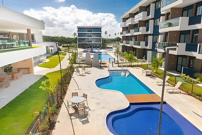 Aconchegante Flat em Muro Alto no Makia Beach