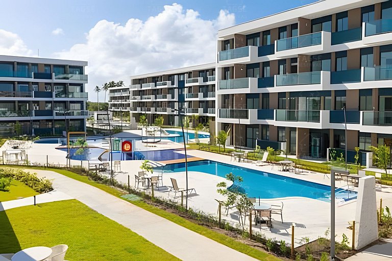 Aconchegante Flat em Muro Alto no Makia Beach